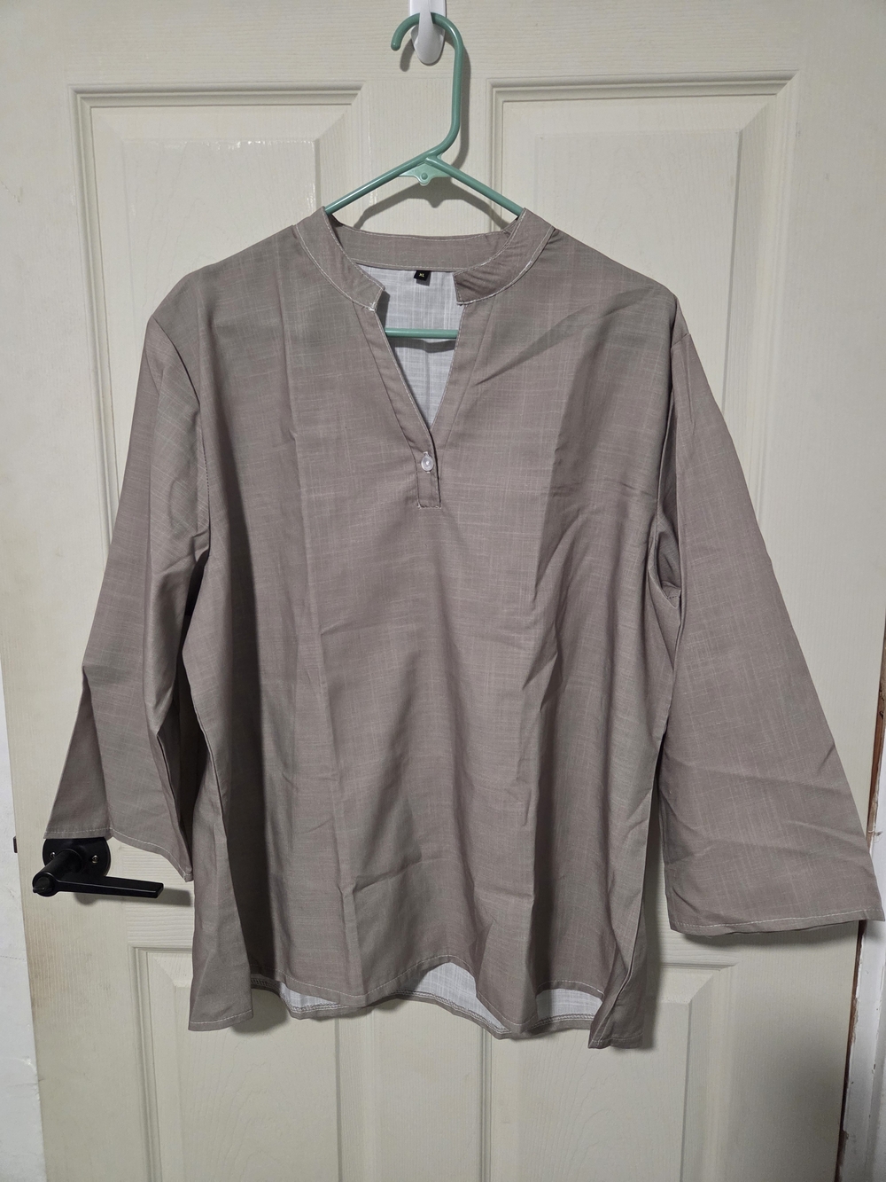 Flowy Long Sleeve Tunic in Gray/khaki Size XL  New